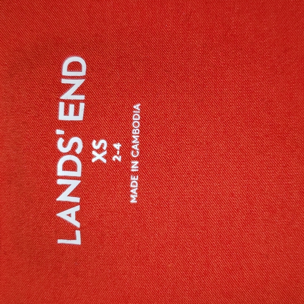 Lands End Round Neck Long Sleeve Ruffle Shoulder T Shirt XS - Picture 5 of 7